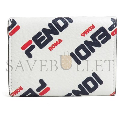 FENDI TRI-FOLD WALLET WHITE (9.3*7*2.2cm) 